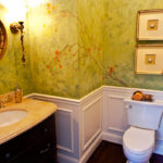 Marble painted bathroom decor