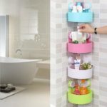 Multicolored Corner Shelves Bathroom Decor