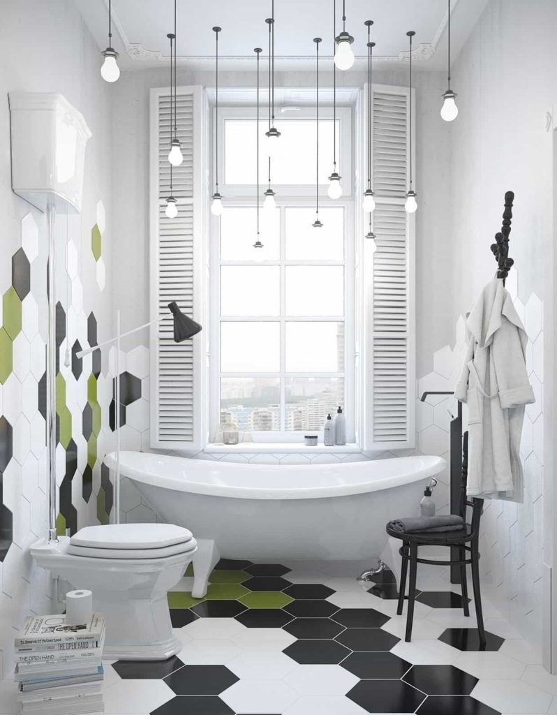 Scandinavian style bathroom decor