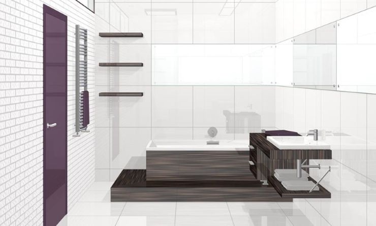 Decor de baie în stil minimalist pentru perfecționisti