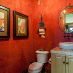 Vannas istabas dekors klasiskā stila akvareļa krāsā bagetes