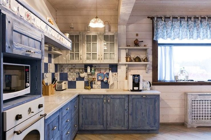 ออกแบบห้องครัวในบ้านส่วนตัวโปรวองซ์