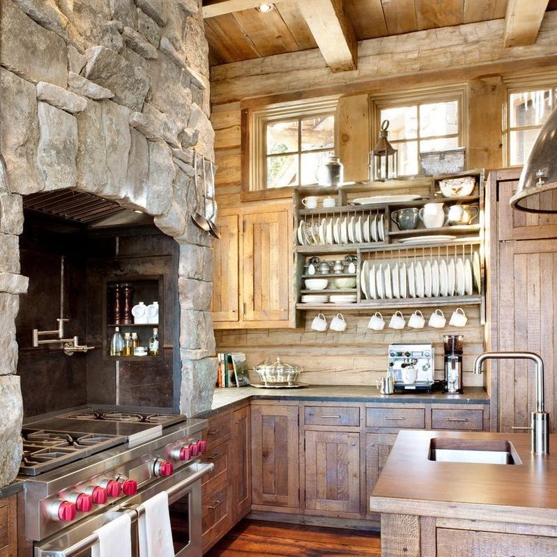 การออกแบบห้องครัวในบ้านสไตล์คันทรี่ส่วนตัว