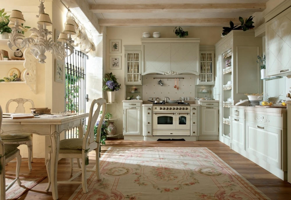 Reka bentuk dapur di rumah Provence gaya peribadi