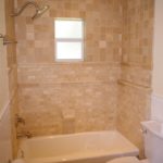Small bathroom in beige colors