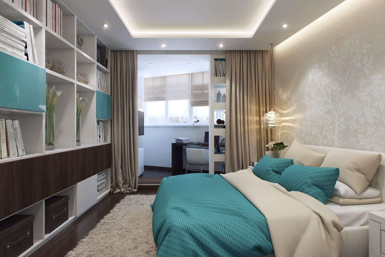 bedroom with balcony and dressing room