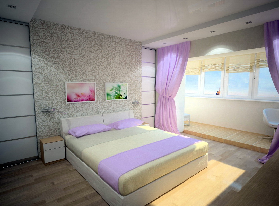bedroom with a balcony for a girl