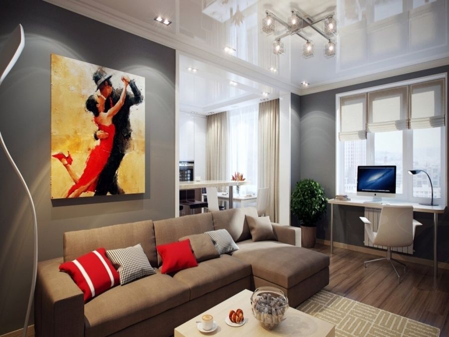 Pictures in the interior of the living room as a decoration