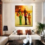 African style living room paintings