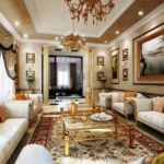 Empire style living room paintings