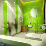 ceramic tile for the bathroom green photo