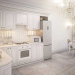 elitný dizajn kuchyne v bielej farbe