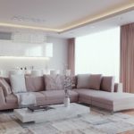 luxusní design kuchyně obývacího pokoje