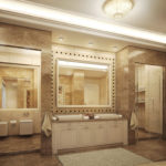 Classic bathroom in beige