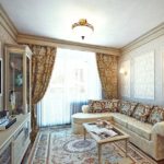 Il design del soggiorno a Krusciov in stile classico