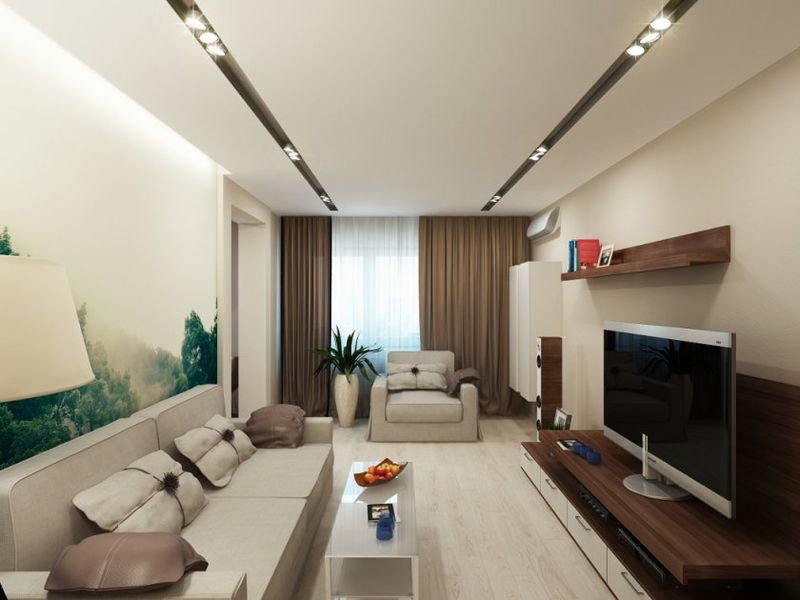 Il design del soggiorno in un piccolo appartamento.