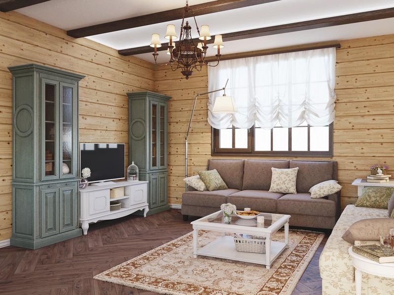 Provence style living room na dekorasyon