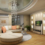 Futuristický štýl obývacej izby dekorácie