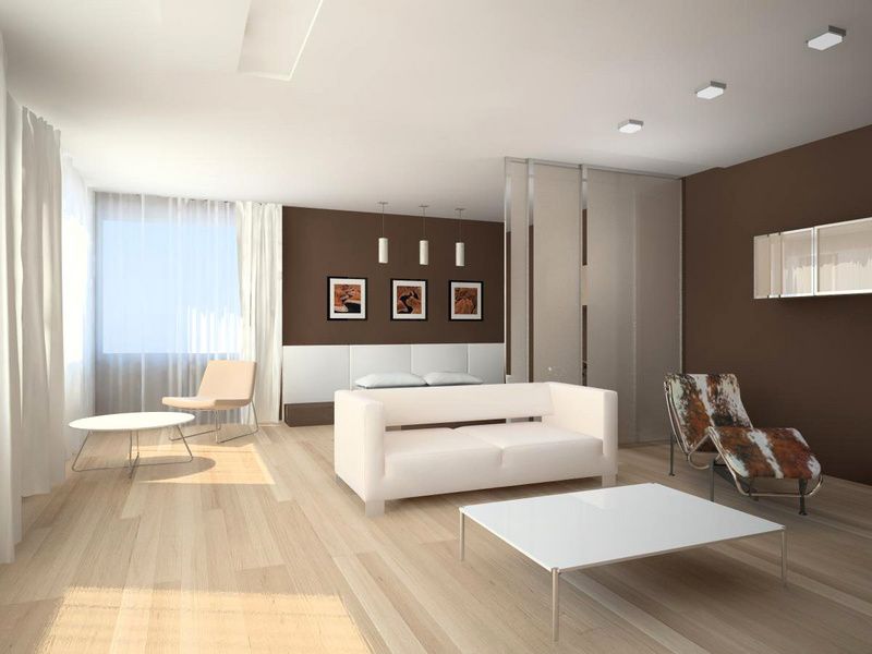 Minimalistický štýl obývacej izby dekorácie