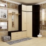 Marble tiled entrance and corner cupboard