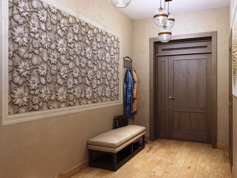 Hallway decoration wall decoration with stucco