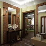 Decorating the entrance hall with mirrors and stucco olive