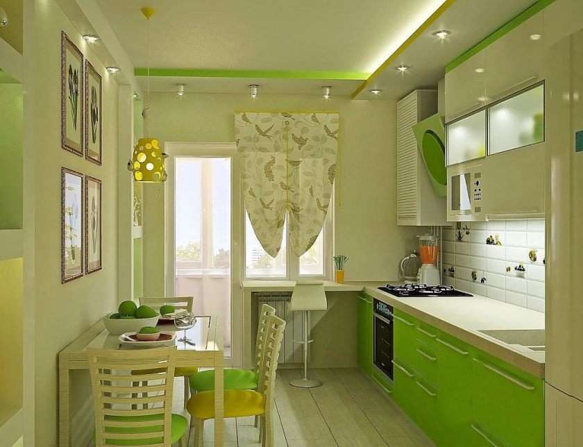 zaļas virtuves rotājums