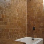 Brown tile for the bathroom