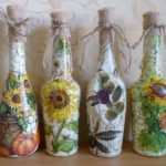 Flacoane pentru articole de bucătărie decoupage