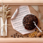 DIY amatniecības virtuves attēls no kafijas pupiņām