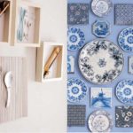 DIY kitchen crafts painted plates and frames