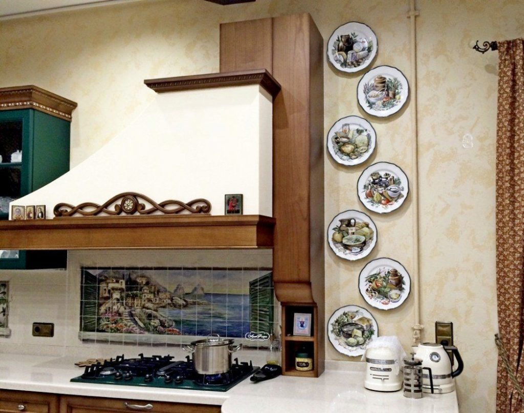 DIY remeslá kuchynské taniere na stene