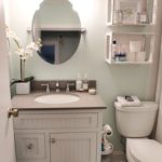 Modern design of a small bathroom in a classic style
