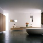 Design modern de înaltă tehnologie pentru baie și oglindă cu baghetă