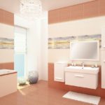 Moderna dizaina vannas istabas augsto tehnoloģiju flīze ar fotoattēlu