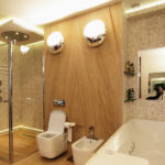 Mūsdienu mozaīkas flīžu vannas istabas dizains