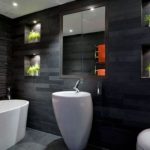 Contemporary bathroom design in eco style