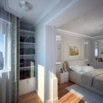 dormitor cu fotografie de design balcon