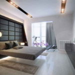 bedroom with balcony stylish interior