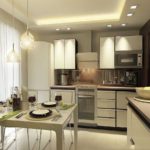 design de cozinha de elite no apartamento