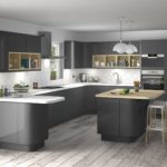 high-end bucătărie set gri design