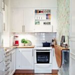 úzky interiér kuchyne fotografie