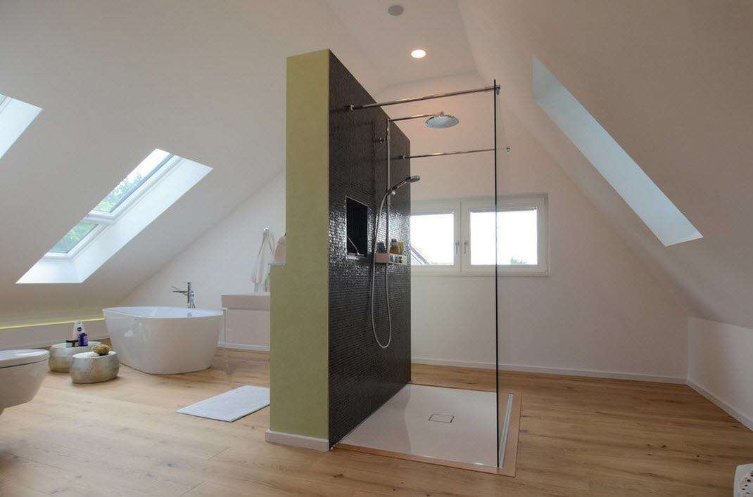 koupelna s designem myšlenky na sprchu