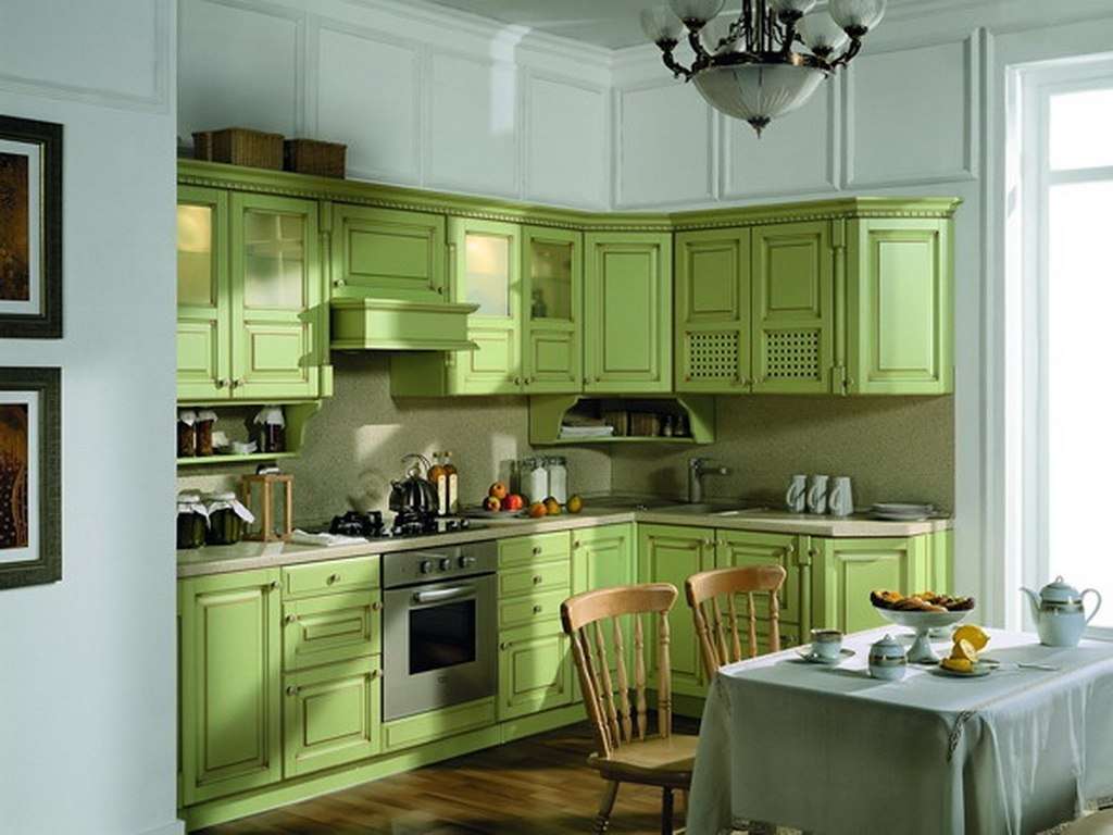 dapur klasik hijau