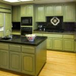 green kitchen interior design