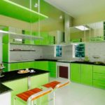 ý tưởng nhà bếp xanh bức ảnh