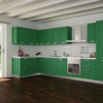 zaļas virtuves interjera idejas