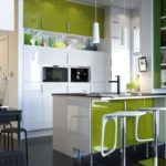 green kitchen interior