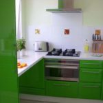 green kitchen from mdf