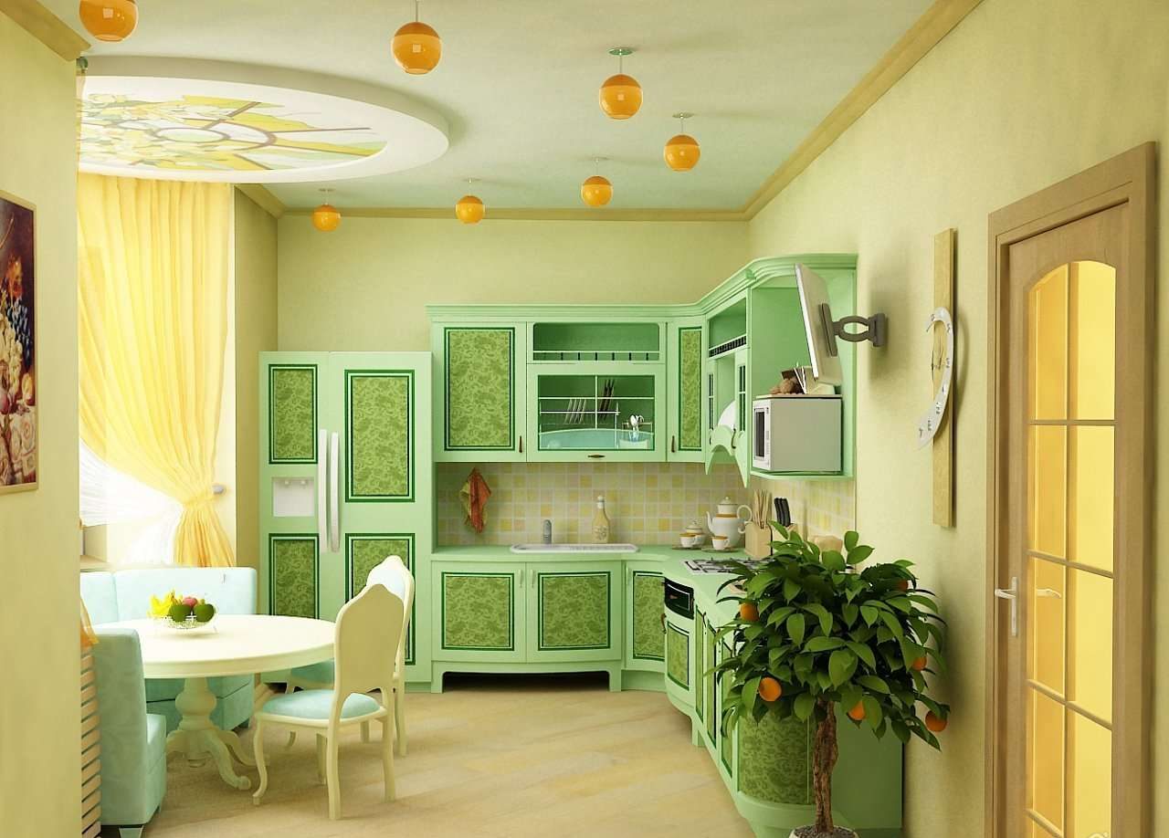 green kitchen photo